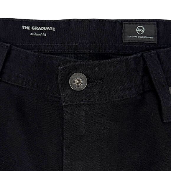 Ag Adriano Goldschmied Men's The Graduate Tailored Leg Denim Jeans Black 33x32 - Picture 7 of 12